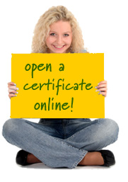 Open a certificate online!